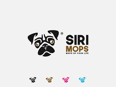 Sirimops branding ci corporate identity logo mark mops pug siri