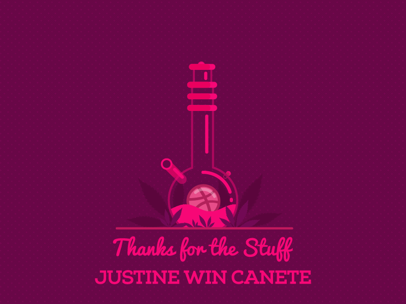 Hello Dribbble!!! bong cannabis debut motion graphics