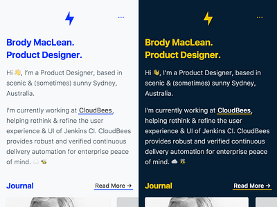 Night Mode 🌑 // Brody.com cards dark interface personal portfolio ui ux web