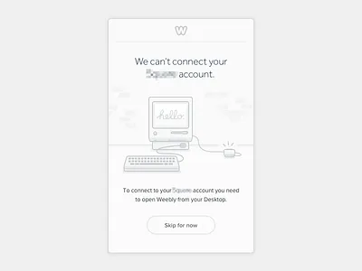 Mobile Onboarding screen apple macintosh computer card design features illustration mobile app onboarding flow outline stroke progress retro vintage classic sync connection process ui ux vector icon