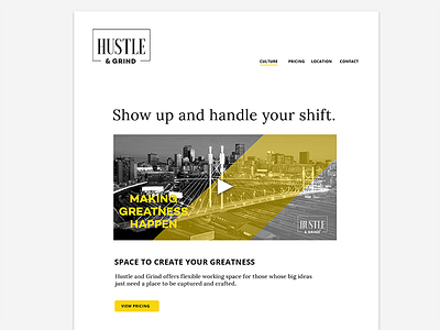 Co-working Space Webpage online marketing ux ui wed design