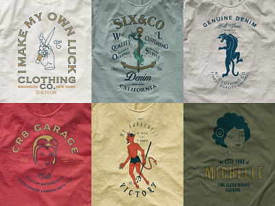 Hipster Logo Templates anchor branding cursive design identity logo panther pinup tshirt vintage