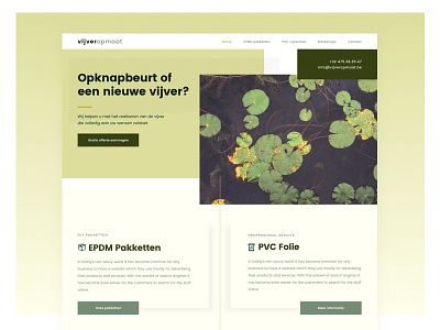 Vijver-op-maat.be branding responsive webdesign