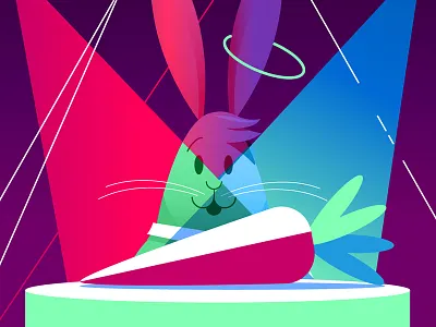 Ravin' Rabbit carrot club lights nightlife party rabbit rave