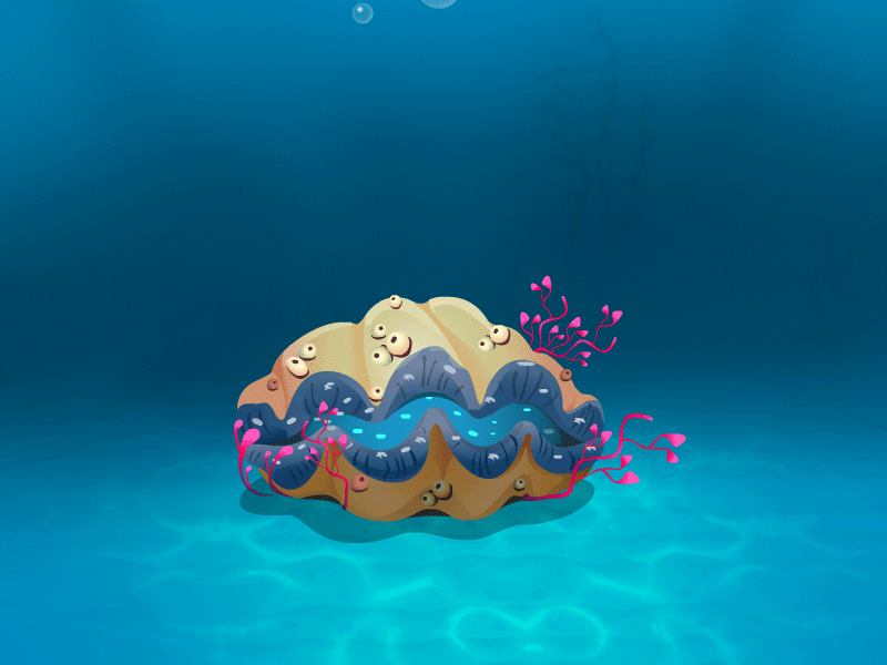 Giant Clam android game animation game art game item graphic assets ios game mobile game shell underwater