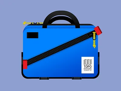 Topo Designs Quick Pack adventure brand figma flat gear illustration outdoor shapes vector design