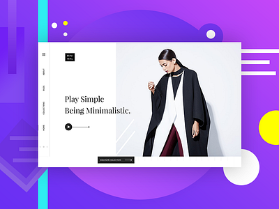 Fashion Theme colorful design fashion minimal ui ux web