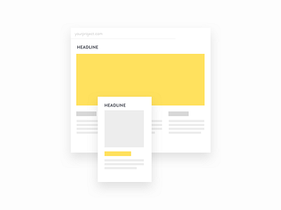 Headline design minimal ui ux web wireframe