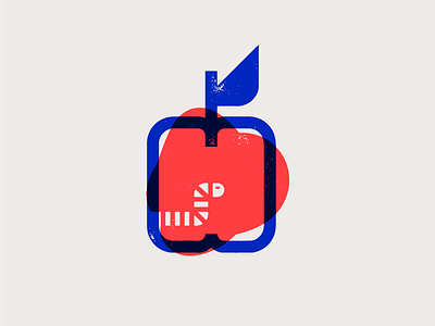 Bad Apple apple bad illustration overprint worm