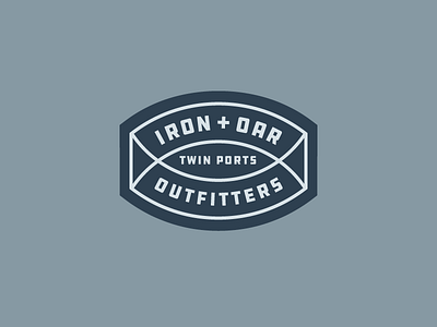 Iron + Oar badge boat brand canoe duluth identity iron lockup logo mark oar paddle