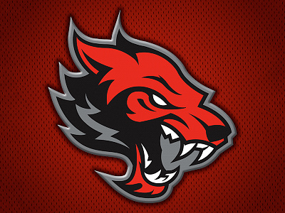 Conrad RedWolves high school logo sports wolves