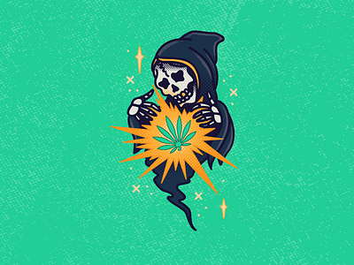 Grim REEFER illustration sketch vector