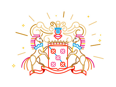 Heraldry arms editorial heraldry horse knight lines stroke titul