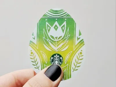 green easter egg card design easter illustration starbucks vector watercolor