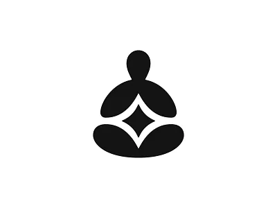 Yoga Star logo mark meditation star symbol yoga