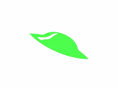 Ufo alien logo saucer sleek smooth ufo