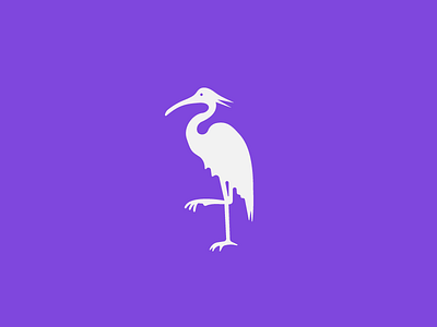 A Bird? A Plane? A Crane? bird crane flamingo logo misc purple royal