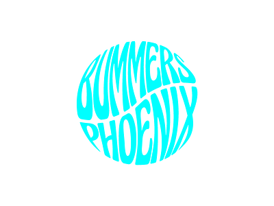 Bummers Phoenix bummers circle hippy logo melty phoenix retro tripping trippy yinyang