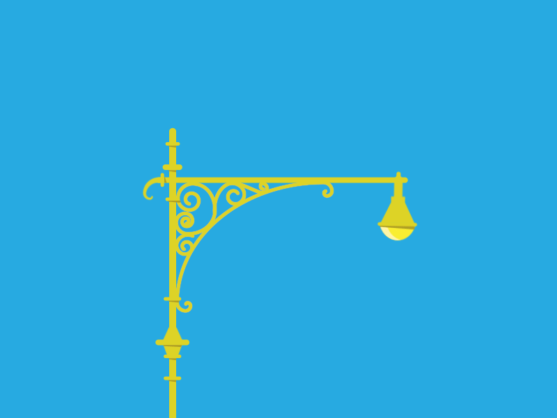 Lamp Posts - Greenwich Street after effects flat gif lamp lamp post light new york new york city vector