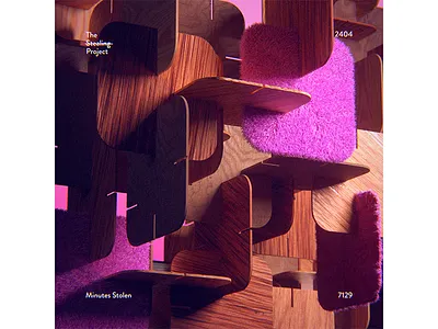 2404 cinema4d design everyday experimental graphic design illustration poster print the stealing project wood