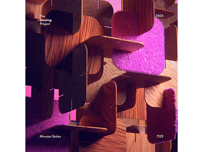2404 cinema4d design everyday experimental graphic design illustration poster print the stealing project wood