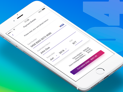 Day004 - Credit Card Payment 100days app design card clean credit card gradient minimal order payment page payment verification sketch ux