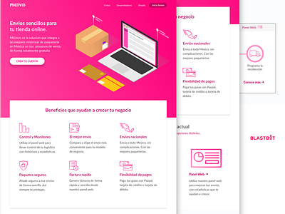 Mienvio Landing Page gradient illustration isometric landing landing page product redesing simple ui