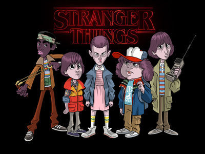 stranger things character design digital illustration inks