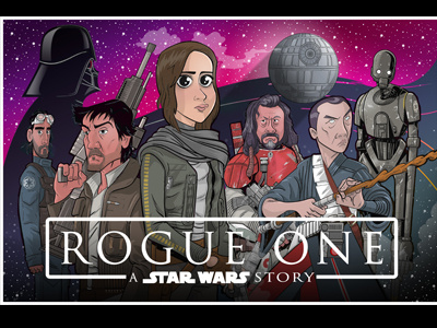 rogue one character design digital illustration inks