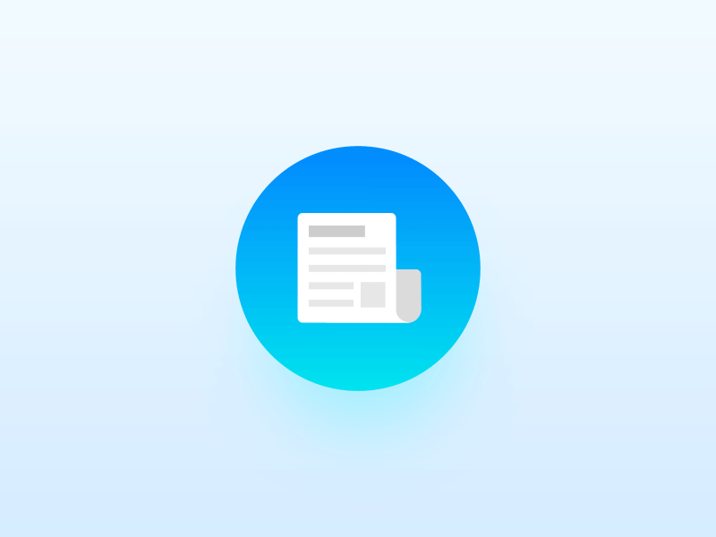 Day094 I News blue clean dailyui icon list minimal news