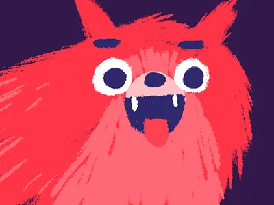 hot head dog ha head hot red teeth tongue