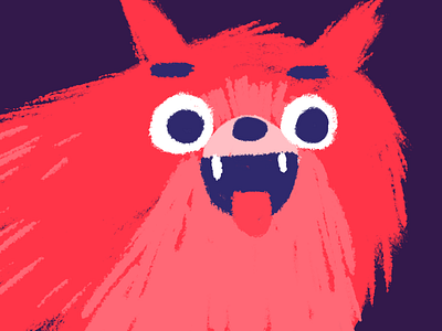 hot head dog ha head hot red teeth tongue