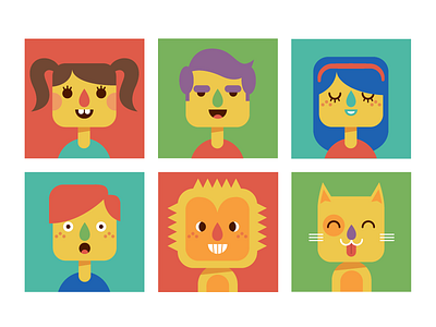 Avatar Exploration avatar boy cat educational girl illustrator monster vector