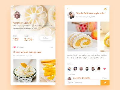 Delicious food App app delicious food information ui