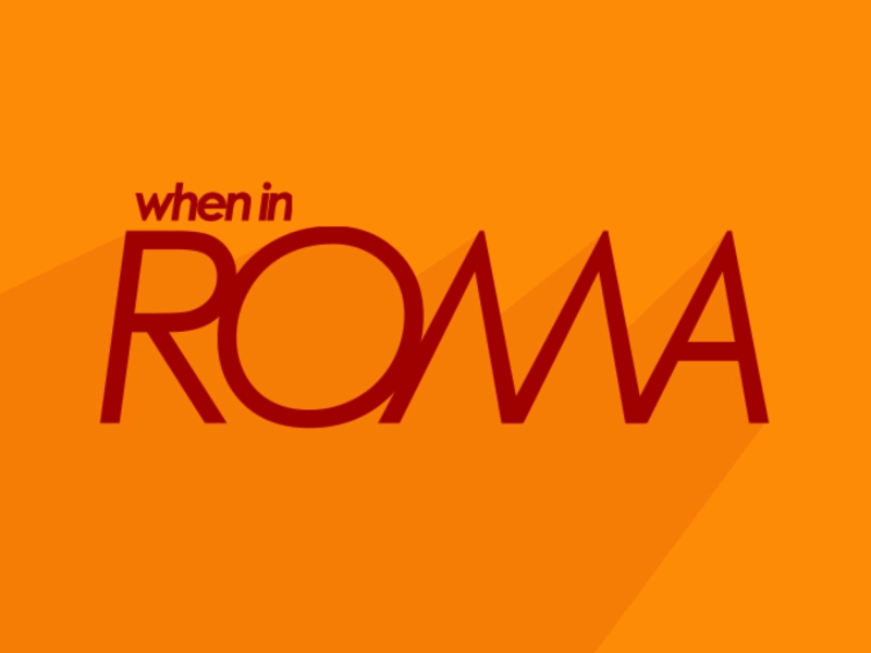 When in Roma italy kinetic typography roma rome typography whereabouts project