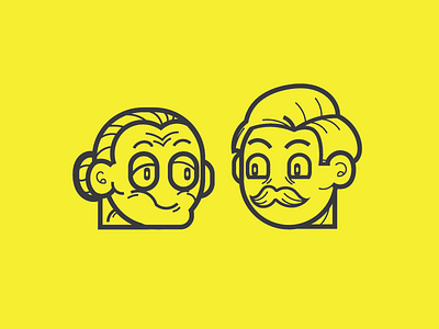 Couple Portrait Icon artwork cartoon couple portrait family graphic design icon illustration love vector art