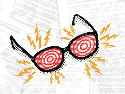 Mind Control comics glasses hypnotized mid century shades