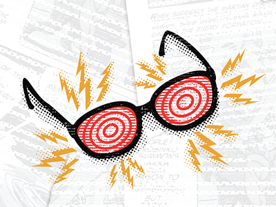 Mind Control comics glasses hypnotized mid century shades