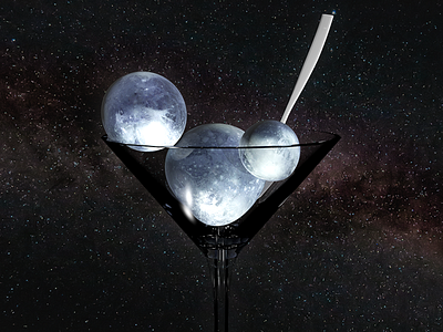 Moontini 3d 3dart art artist c4d cinema4d creative digitalart illustration inspiration moon space