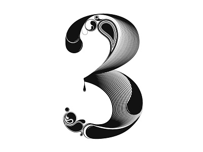 Elbow Grease chapter numeral 3 custom type editorial design graphic design illustrated typography lettering numerals type design