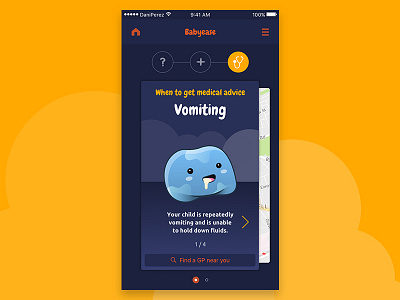 Babyease App - When to get medical advice android app baby design digital health illustration interaction ios mobile ui ux
