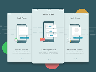 App Walkthrough Screens app card clean illustration ios onboarding ui ux walkthrough