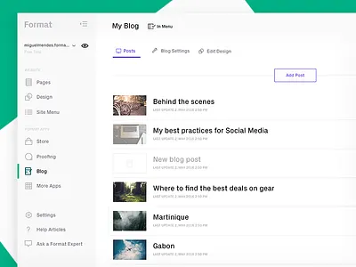 A new blog format redesign web