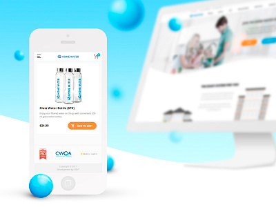 Homewater. Screens. Mobile ecommerce shop water