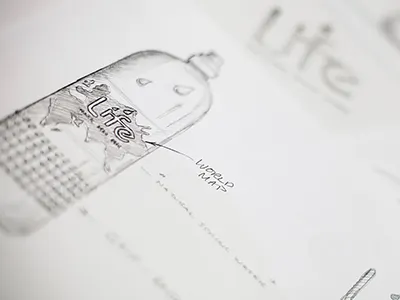 Label Design for the Life Water Bottle branding design graphics labels life life water logo logo design product labels rebrand water