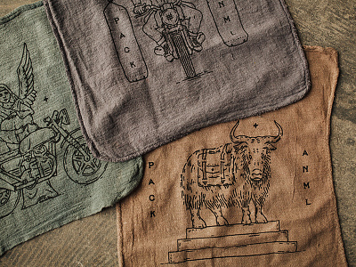 Pack Animal shop rags cult illustration motorcycle rag shop