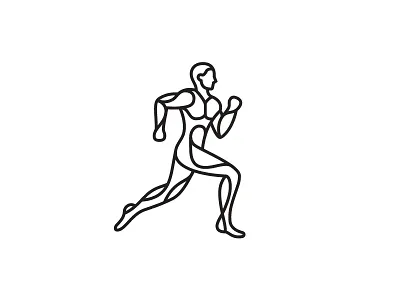 Runner line man mark runner symbol