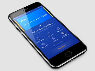 Credit Cards Product Detail app bank banking card credit ios online ui ux
