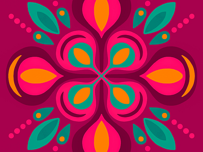 100 Days Of Prints And Patterns [12] abstract color colorful colors digital flower graphic graphic design hand drawn pattern print vector