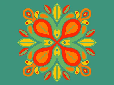 100 Days Of Prints And Patterns [15] abstract color colorful colors digital flower graphic graphic design hand drawn pattern print vector